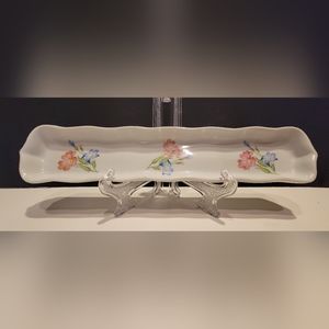 Rochard Limoges France Floral Dish  Trinket/ Ring Tray 9"× 2" Pre-owned